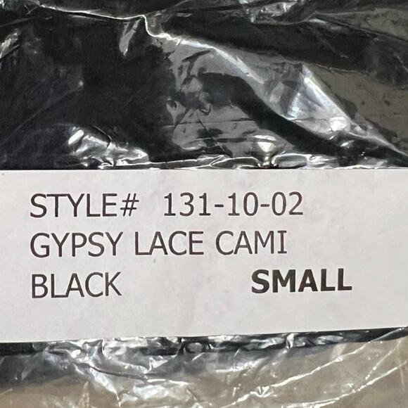 San Francisco City Lights Gypsy Lace Cami Tank Top Black Size Small NEW - Picture 5 of 6